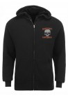 Harley Davidson Homme Eagle Sweatshirt, Skull Zip Noir HARLMS0061