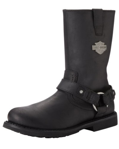 Boots Harley Davidson Josh en Cuir Noir (Ref : D93114) Botte Moto Homme