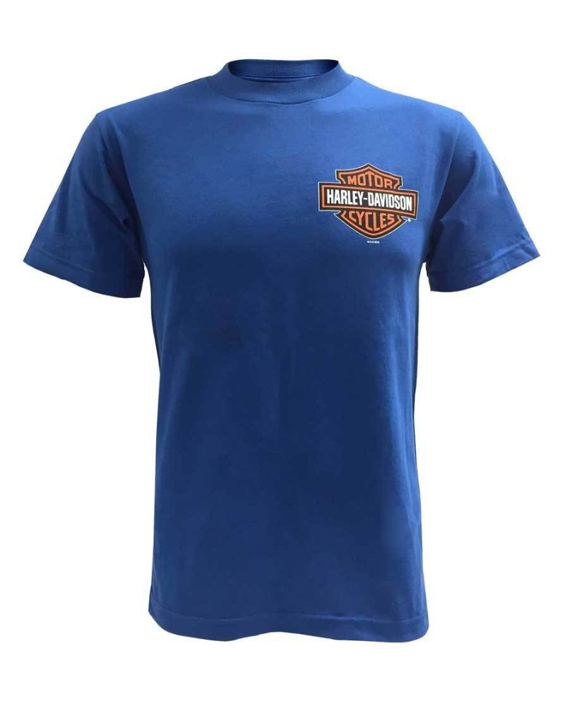 Harley Davidson Homme Bar &amp; Shield T-Shirt Manches Courtes, Royal Bleu 30291741