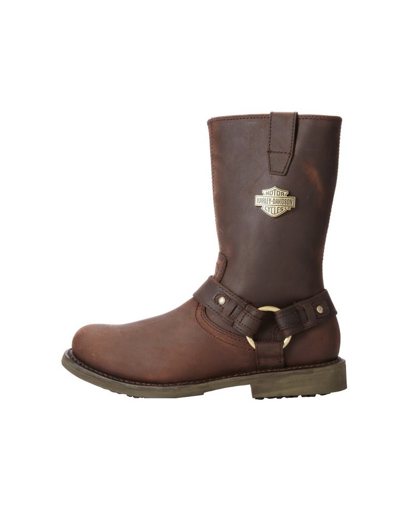 Boots Harley Davidson Josh en Cuir Marron (Ref : D93115) Botte Moto Homme