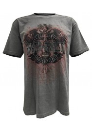 Harley Davidson Homme Distressed Ghosted Legend T-Shirt Manches Courtes, Charcoal