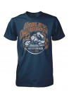 Harley Davidson Homme Distressed Racing Legend T-Shirt Manches Courtes, Harbor Bleu