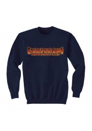 Harley Davidson Homme Inferno Flaming Script Crew Sweatshirt,  Bleu