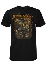 Harley Davidson Homme Live to Ride T-Shirt Manches Courtes Noir 30293168
