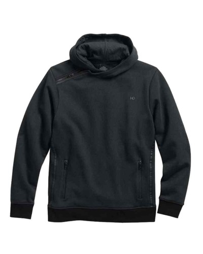Harley Davidson Homme Pullover Faux Cuir Accent , Noir 96124-16VM