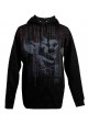 Harley Davidson Homme Pullover Sweatshirt à Capuche, Matrix Skull Profile, Noir