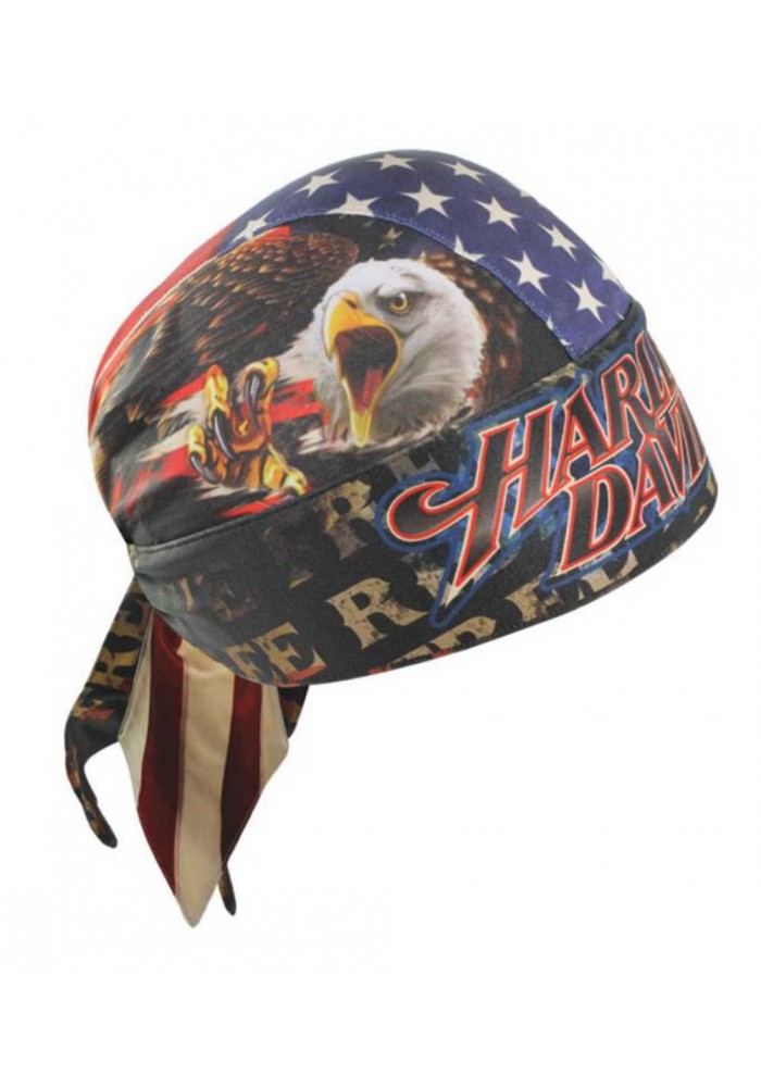 Harley Davidson Homme Ride Free American Flag bandana Moisture Wicking HW04184