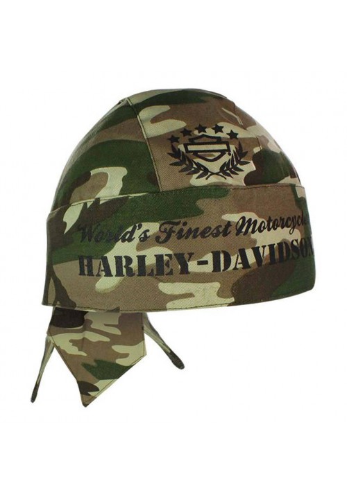 Harley Davidson Homme H-D Army Vert Camouflage  bandana HW02225