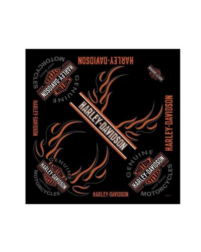 Harley Davidson Homme Bandana Long Bar &amp; Shield Bandanna Noir BA31266