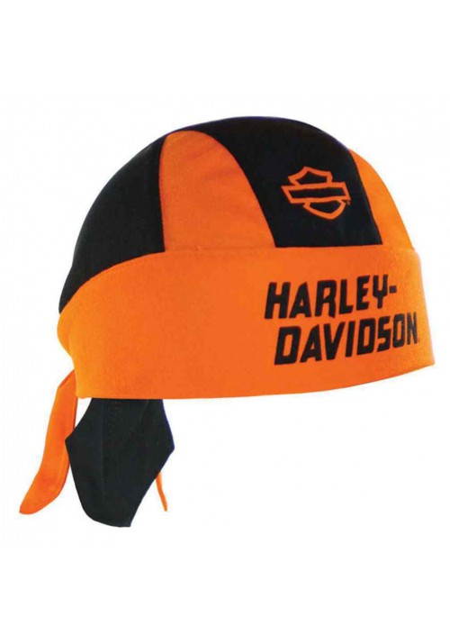 Harley Davidson Homme Blank Bar &amp; Shield H-D Script  bandana Orange HW40664