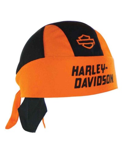 Harley Davidson Homme Blank Bar &amp; Shield H-D Script  bandana Orange HW40664