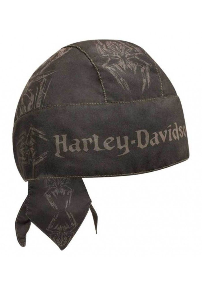 Harley Davidson Homme Moisture Wicking bandana Spider Design Noir HW13630