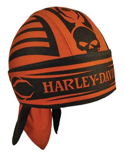 Harley Davidson Homme Thorn Willie G Skull  bandana Burnt Orange HW17564