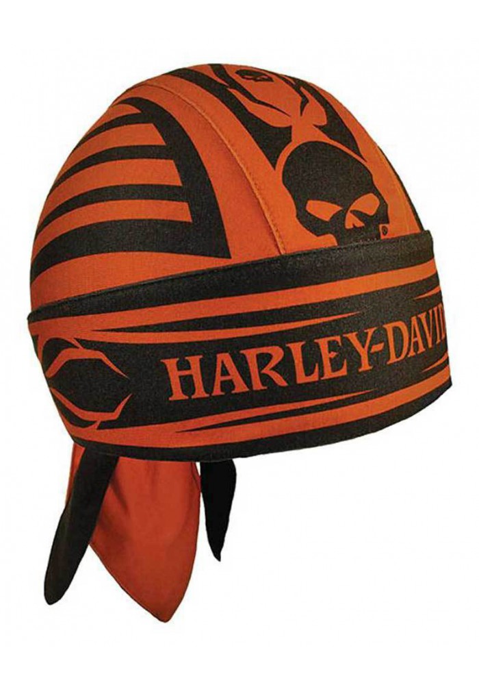 Harley Davidson Homme Thorn Willie G Skull bandana Burnt Orange HW17564
