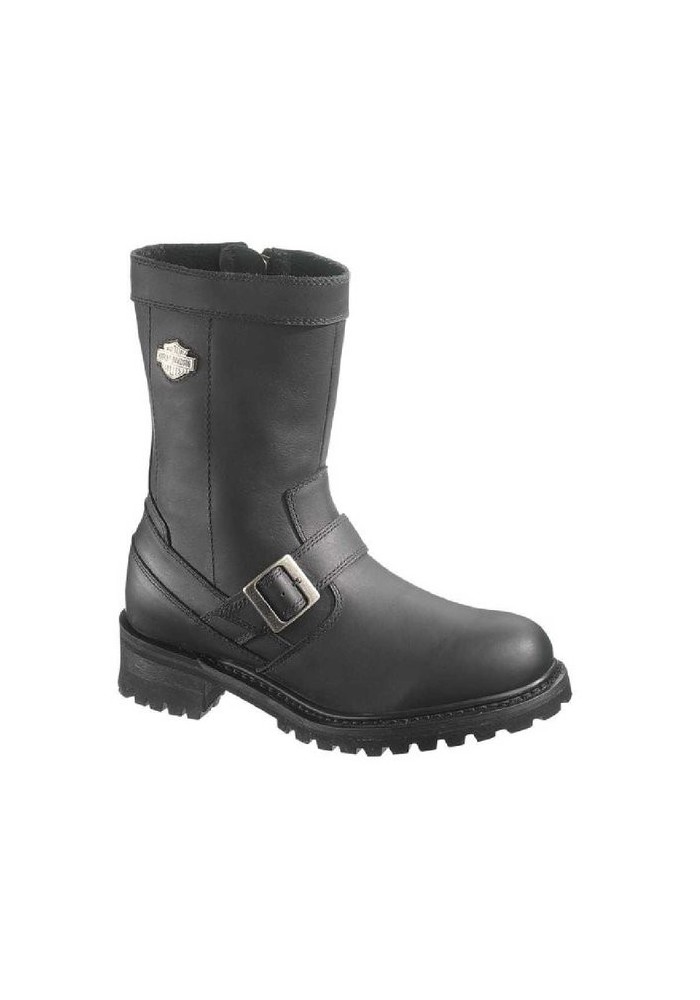 Boots Harley Davidson Evan en Cuir Noir (Ref : D96004) Botte Moto Homme