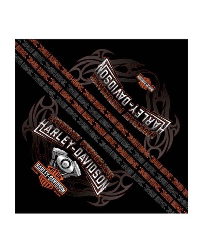 Harley Davidson Homme Bandana Engine Flames Bar &amp; Shield  Noir BA09830