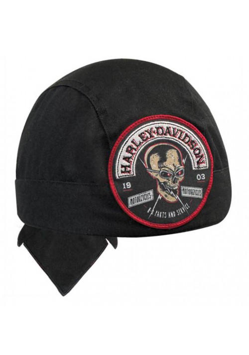 Harley Davidson Homme  Skull Rocker Stitched Patch bandana Noir HW12930