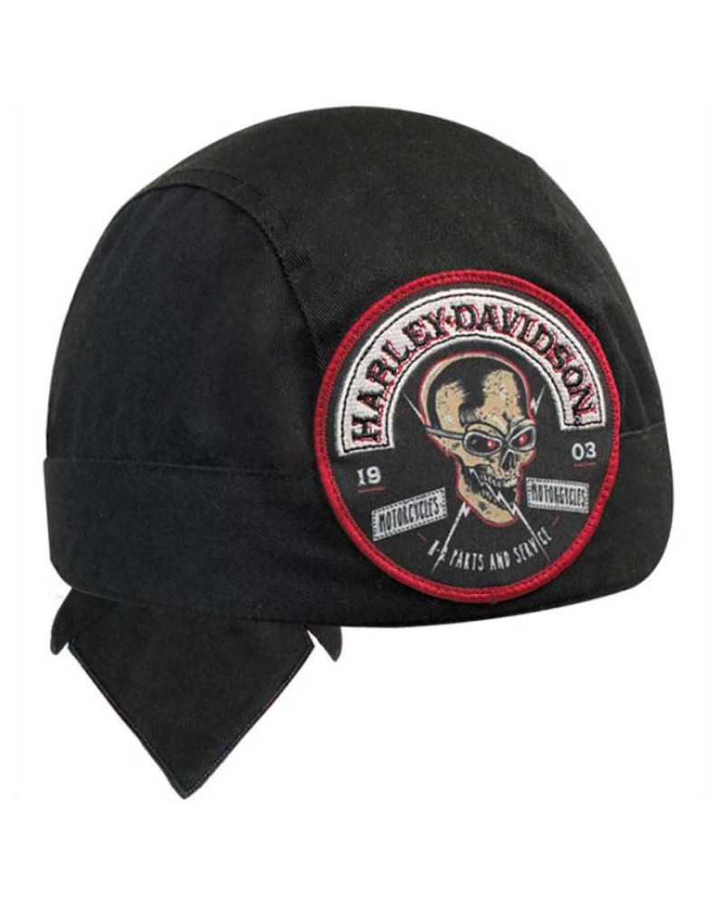 Harley Davidson Homme  Skull Rocker Stitched Patch bandana Noir HW12930