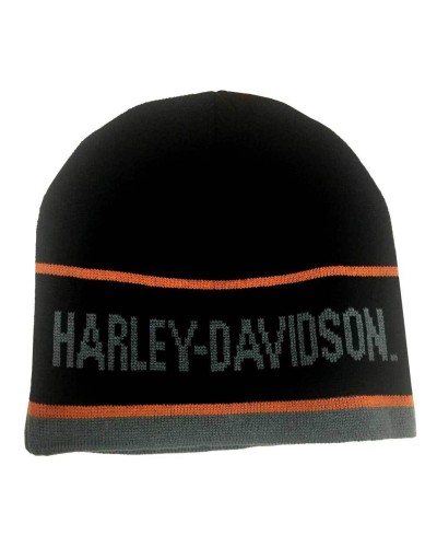 Harley Davidson Homme H-D Script Striped Bonnet Noir KNCUS027030