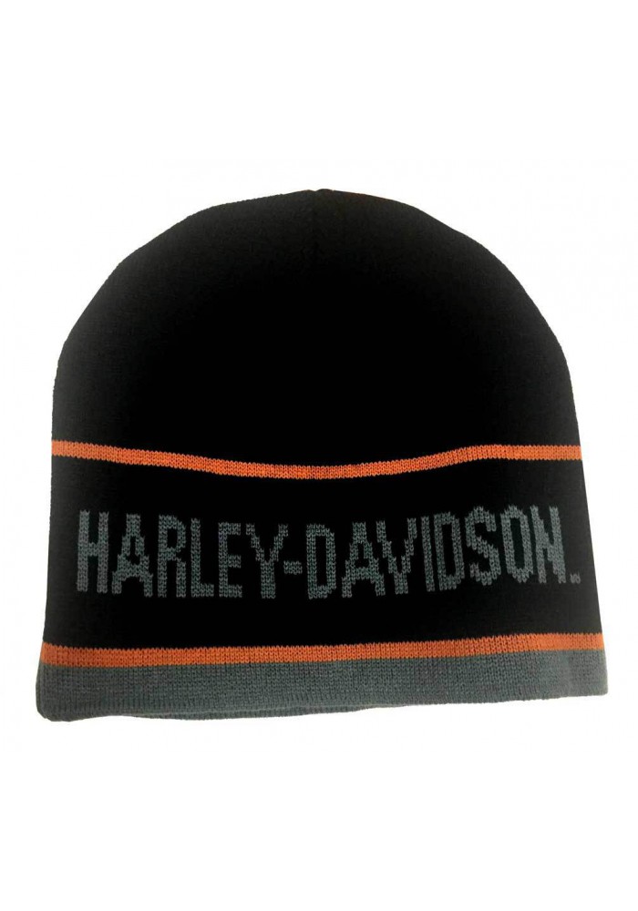 Harley Davidson Homme H-D Script Striped Bonnet Noir KNCUS027030