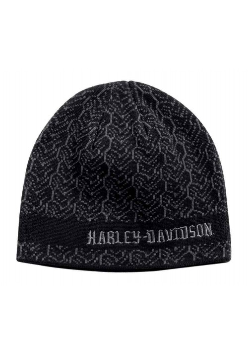 Harley Davidson Homme Bonnet Tire Tread    Noir 97644-16VM