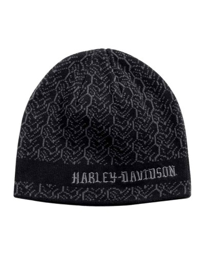 Harley Davidson Homme Bonnet Tire Tread    Noir 97644-16VM