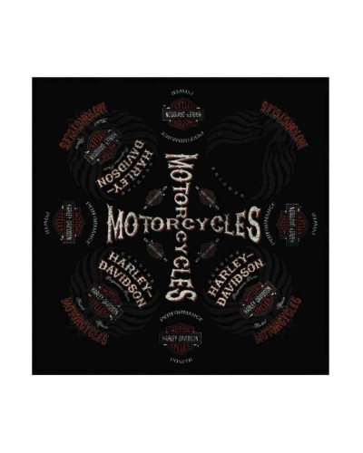 Harley Davidson Homme Bandana Performance Power Bar &amp; Shield Noir BA02680
