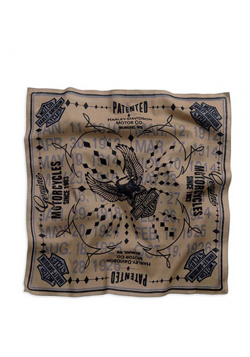 Harley Davidson Homme Eagle Bandana Allover Marron/Noir  bandana. 99408-15VM