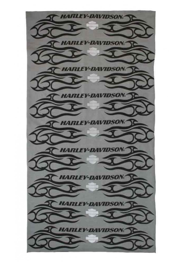 Harley Davidson Homme Pinstripes Flames Bandana Gris MHW17754