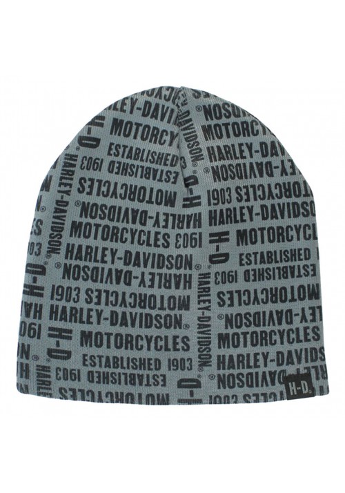 Harley Davidson Homme  H-D Text Bonnet Gris KN19180