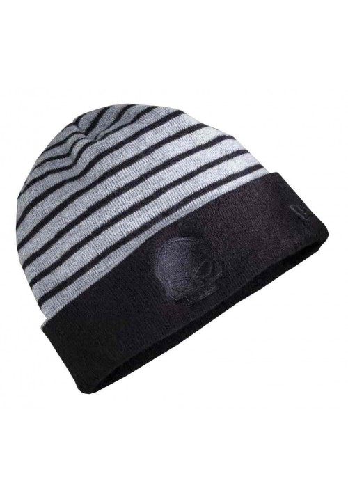 Harley Davidson Homme Striped Reversible Cuff Bonnet   Gris 97650-16VM