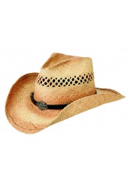 Harley Davidson Homme Vented Soft Rafia Straw Cowboy HD-715