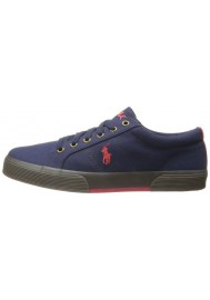 Chaussure Ralph Lauren - Felixstow Newport Navy/Red Toile- Homme 