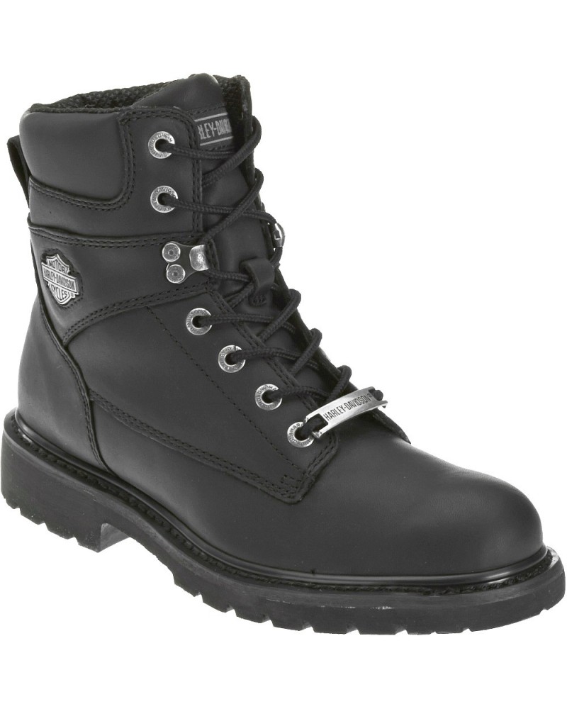 Chaussures / Bottes Harley Davidson Austwell Cuir Noir Moto Hommes – D94194
