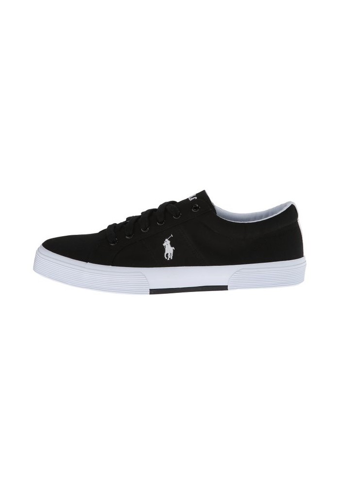 Chaussure Ralph Lauren - Felixstow Polo Black Toile - Homme 