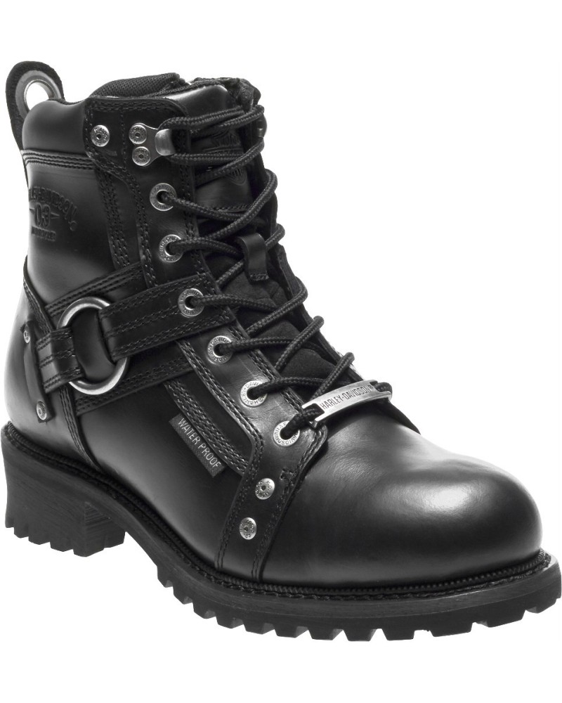 Chaussures / Bottes Harley Davidson Pierce Noir Waterproof Moto Hommes – D96143