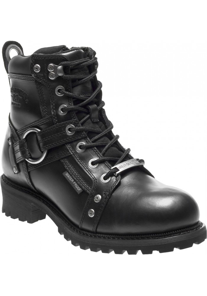 Chaussures / Bottes Harley Davidson Pierce Noir Waterproof Moto Hommes – D96143