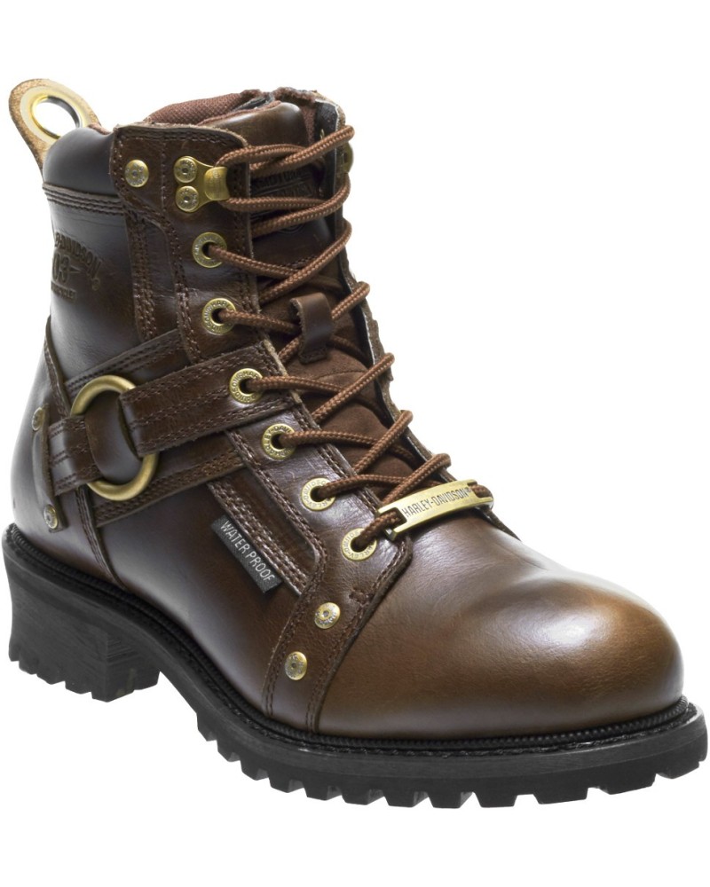 Chaussures / Bottes Harley Davidson Pierce Marron Waterproof Moto Hommes  - D96144