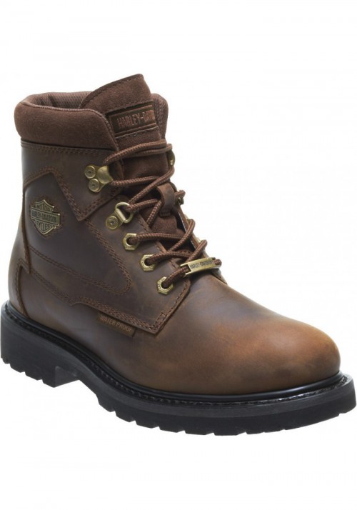 Chaussures / Bottes Harley Davidson Thurmond Waterproof Marron Moto Hommes  D96148