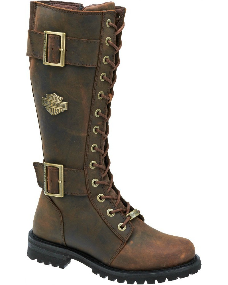Bottes Harley-Davidson Femmes Belhaven Moto  Aged Bark Marron  D87083