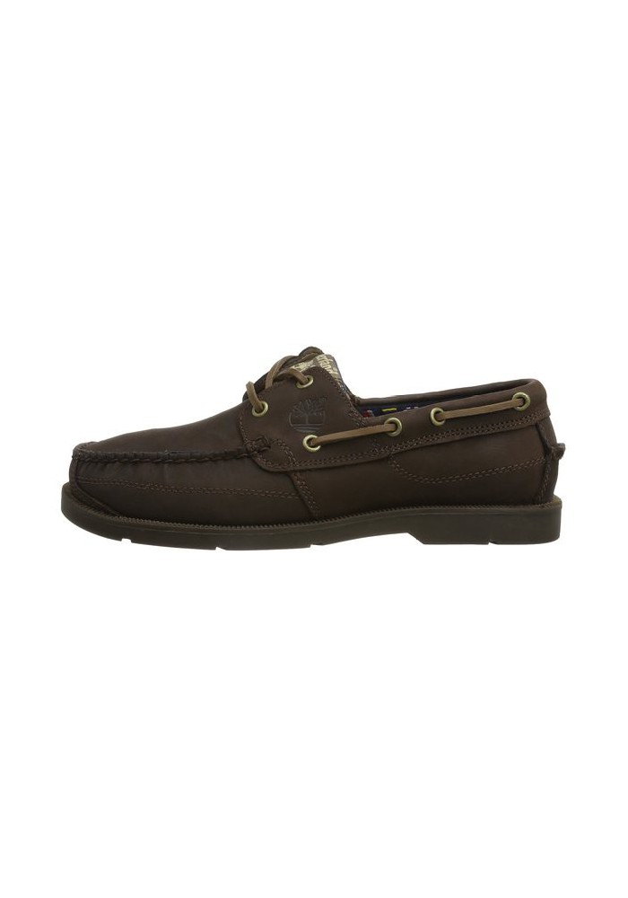 Timberland Earthkeepers Kiawah Bay Marron Bateau Hommes en Cuir