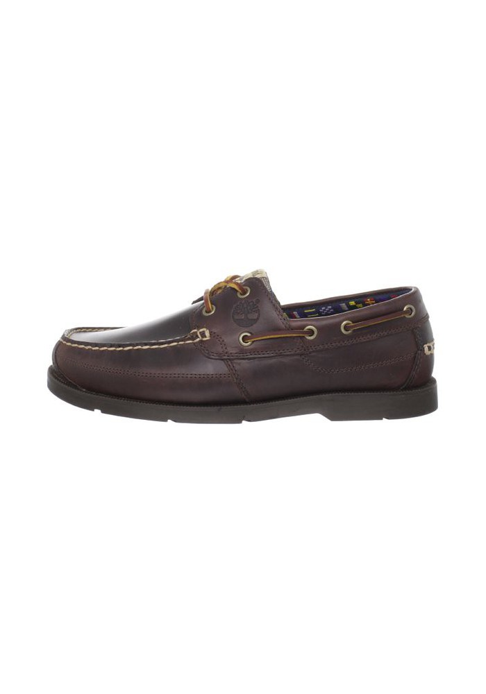 Timberland Earthkeepers Kiawah Bay Brown/Brown Bateau Hommes en Cuir