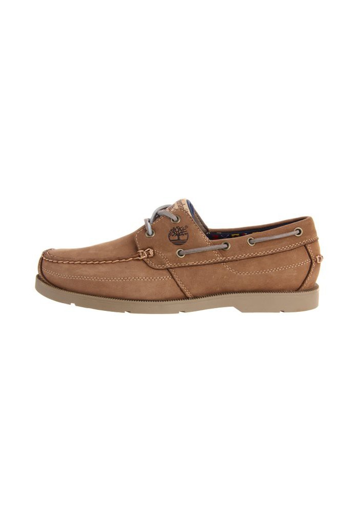 Timberland Earthkeepers Kiawah Bay Light Taupe/Taupe Bateau Hommes en Cuir