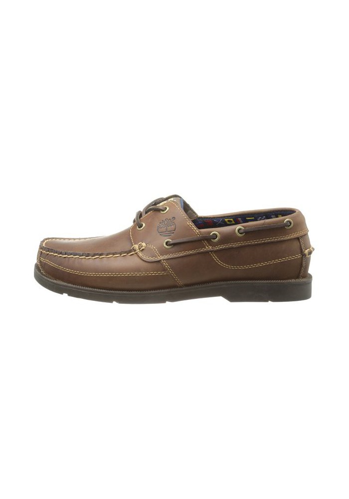 Timberland Earthkeepers Kiawah Bay Taupe Bateau Hommes en Cuir