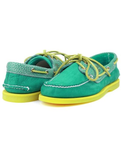 Chaussure Timberland Classic 2-Eye Bateau Cuir (Couleur : Bosphorus Green/Green) Homme