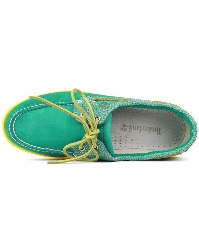 Chaussure Timberland Classic 2-Eye Bateau Cuir (Couleur : Bosphorus Green/Green) Homme