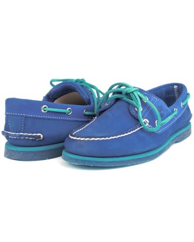Chaussure Timberland Classic 2-Eye Bateau Cuir (Couleur : Olympian Blue/Blue) Homme