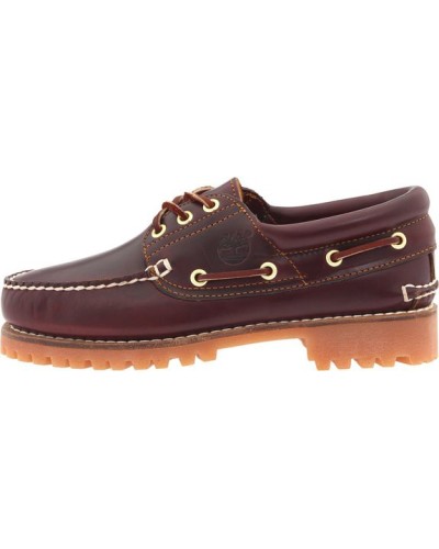 Chaussure Timberland Hommes 3-Eye Classic Lug Chukka (Couleur : Burgundy/Brown) Bateau en Cuir Marron