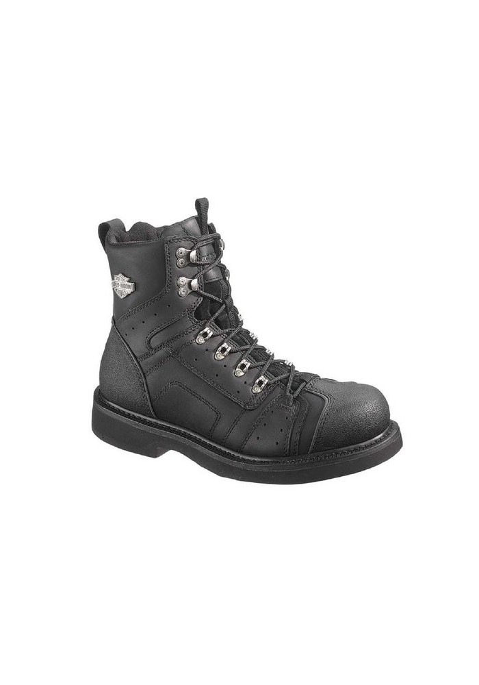 Bottes Harley Davidson Lenni en Cuir Noir (Ref : D96032) Botte Moto Homme