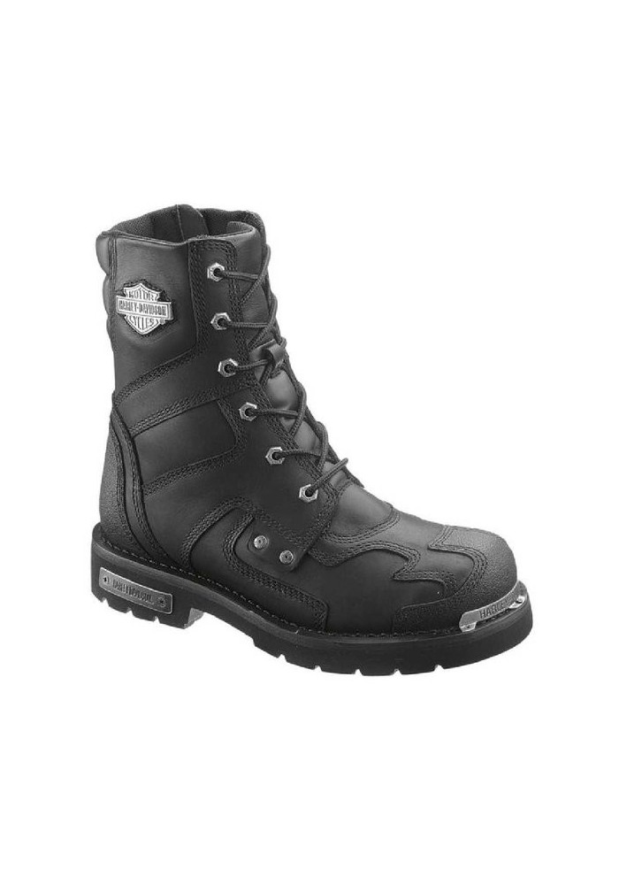 Bottes Harley Davidson Zander en Cuir Noir (Ref : D96029) Botte Moto Homme